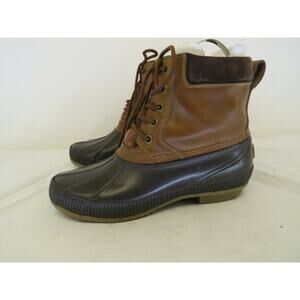TOMMY HILFIGER Womens Brown Leather Laces Ankle Fashion Snow Boots Size 8 M